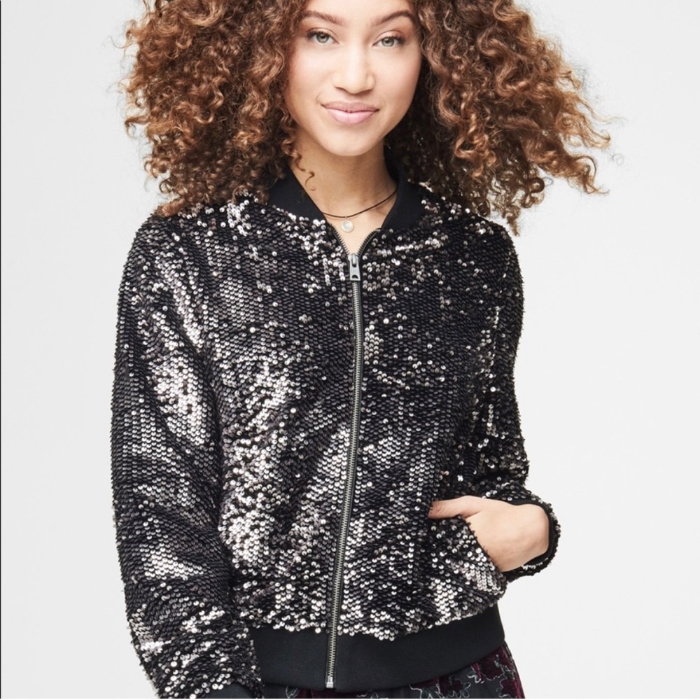 Aeropostale Sequin Bomber Jacket